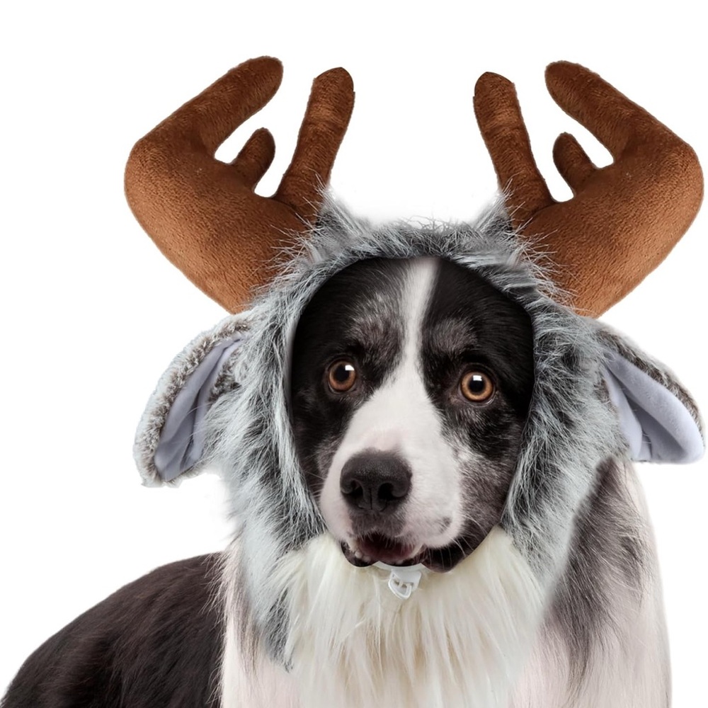 Dog Reindeer Costume / Hood - Medium